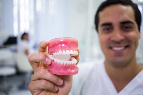 portrait-dentist-holding-set-dentures_107420-74080